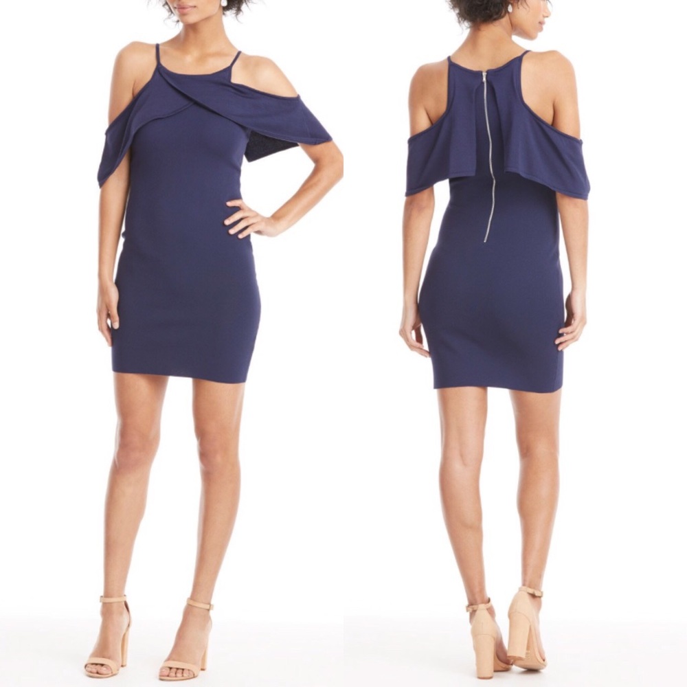 ✨HP!✨NWT Parker Indigo Cold Shoulder Bodycon Dress - Picture 5 of 5